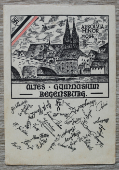 AK Regensburg / 1934 / Absolvia Minor / Altes Gymnasuim / Schule